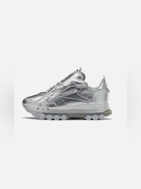 Reebok Metallic Silver Athletic Sneakers